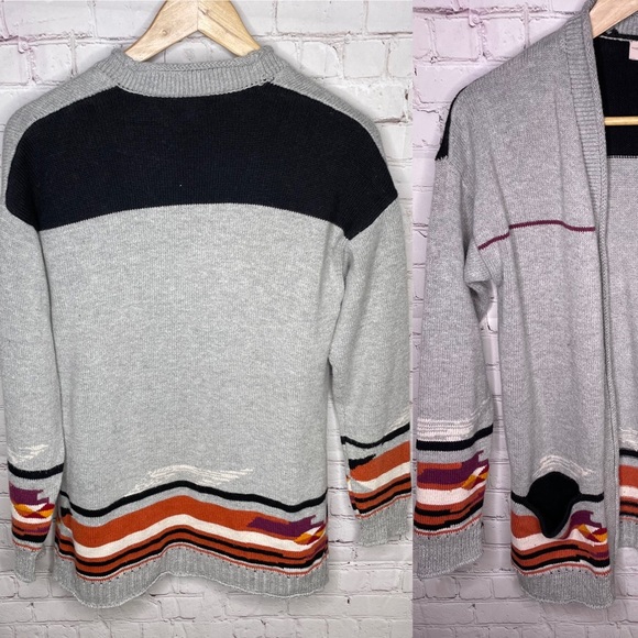 Forever 21 Southwestern Print Open Front Cardigan Sweater Size s - Picture 1 of 4